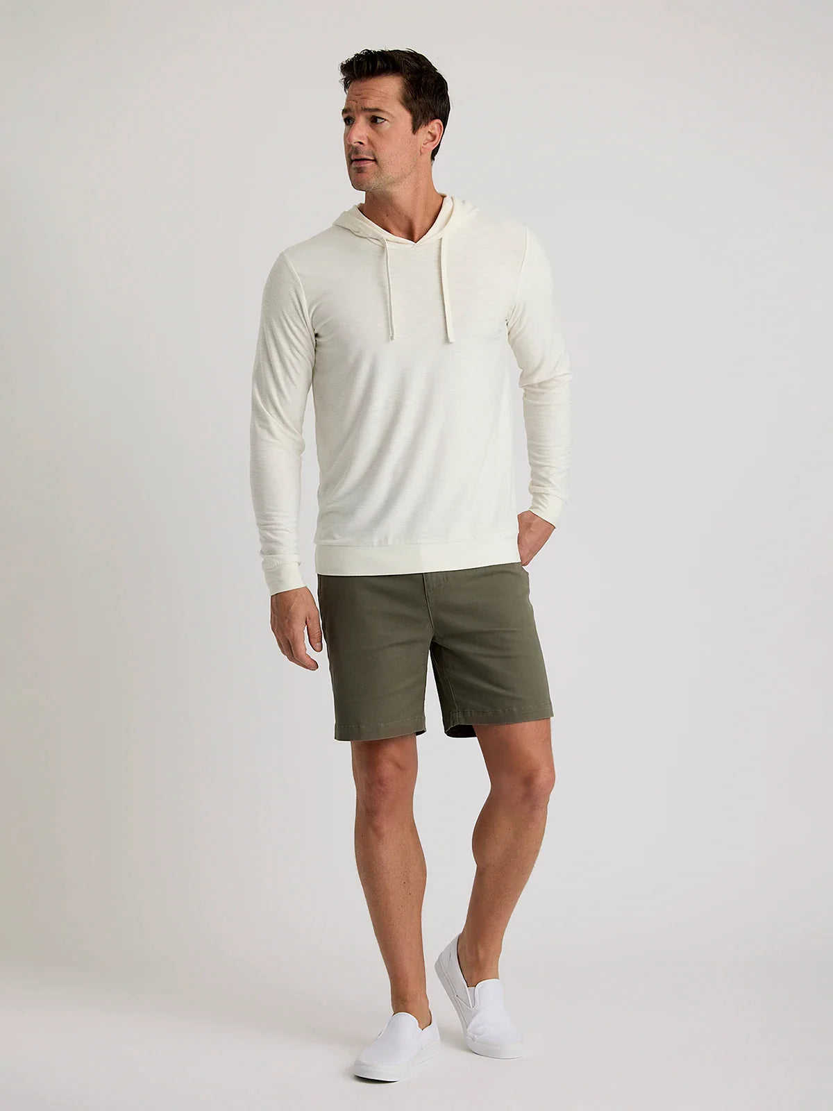 Men's Bamboo Slub Hoodie II - Sea Salt
