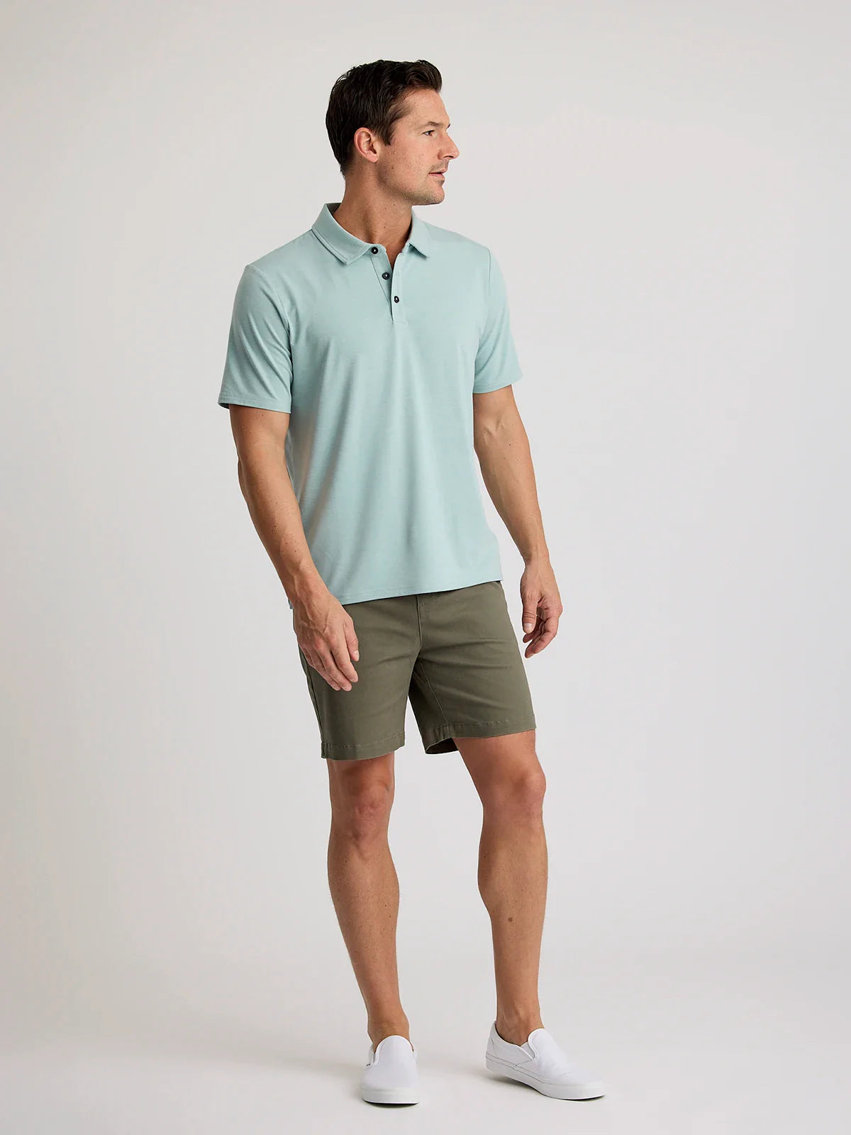 Men's Bamboo Flex Polo II - Heather Ocean Mist