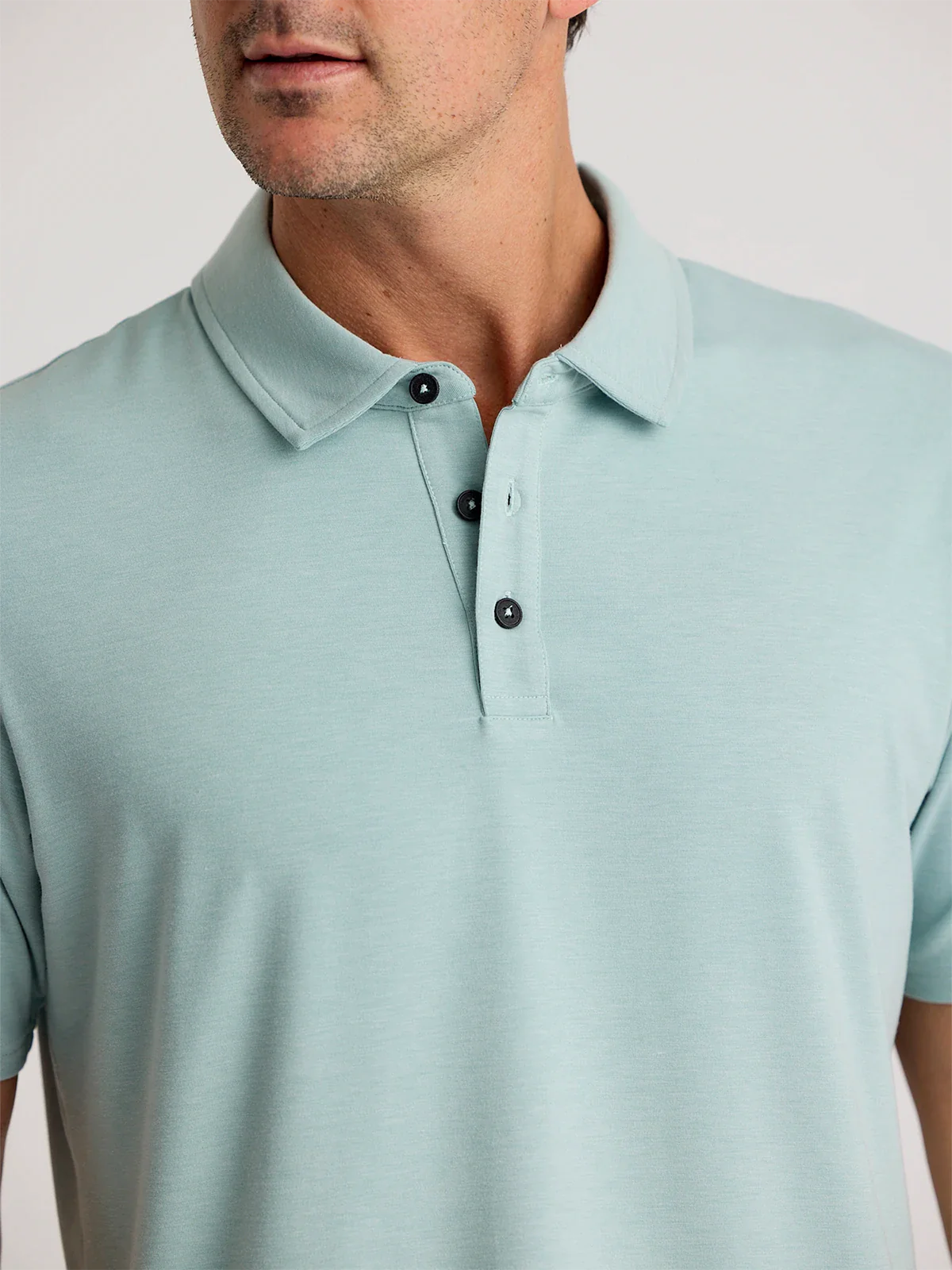 Men's Bamboo Flex Polo II - Heather Ocean Mist