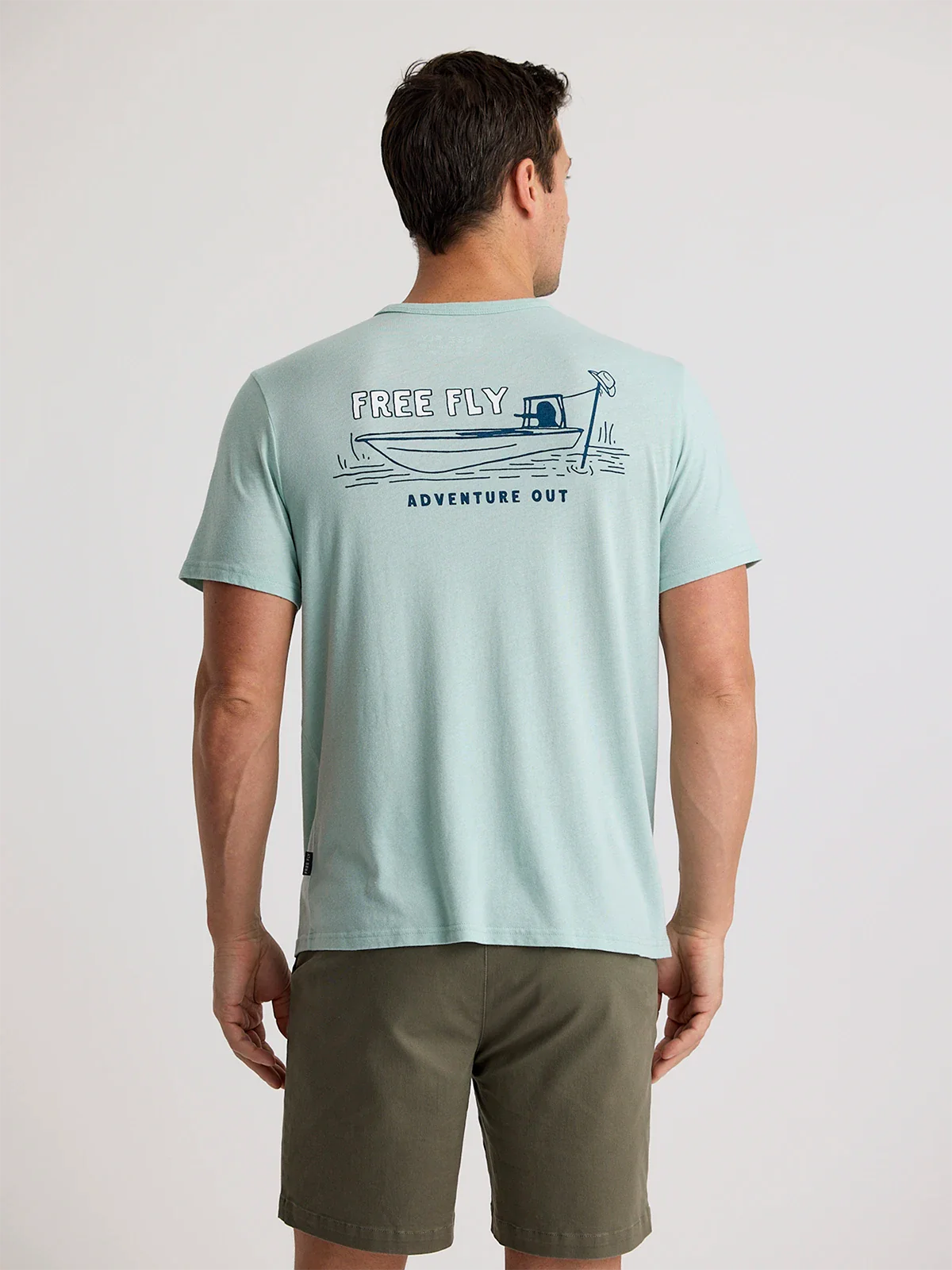 Lazy Tides Pocket Tee - Heather Ocean Mist