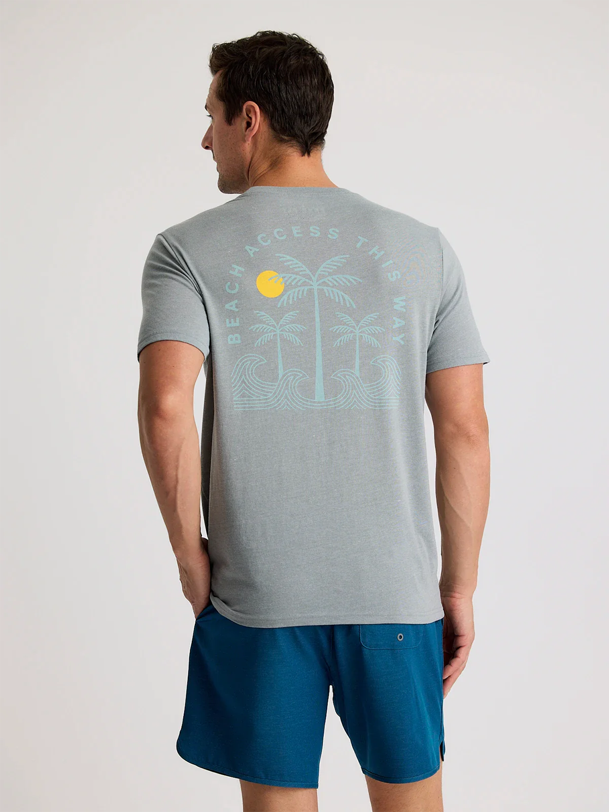 Beach Access Tee - Heather Slate