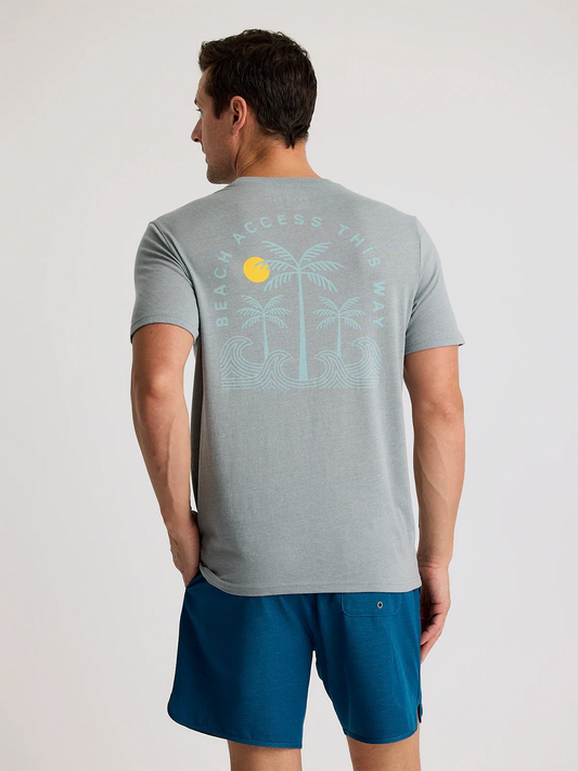 Beach Access Tee - Heather Slate