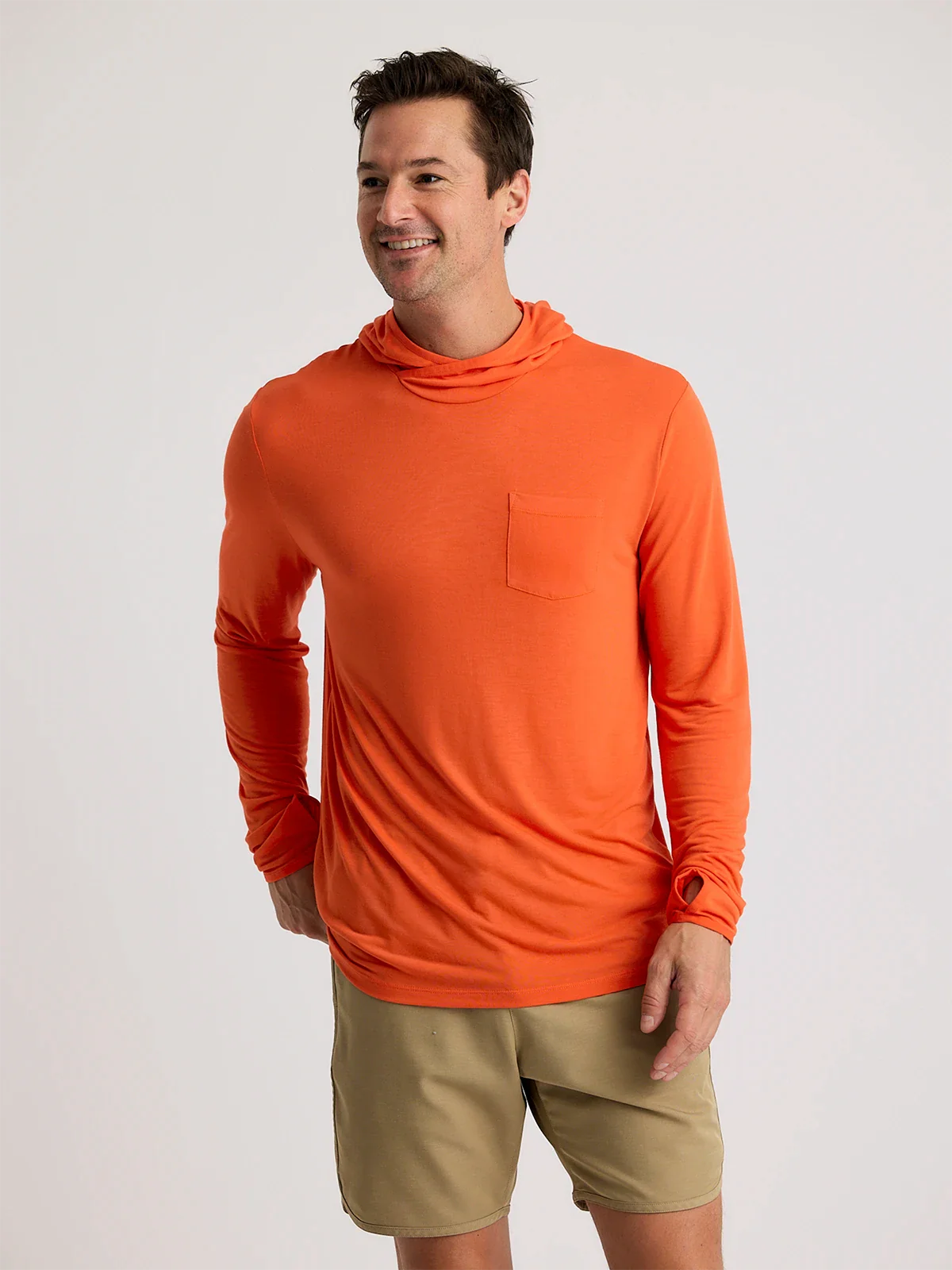 Men's Bamboo Lightweight Hoodie - Tigerlily