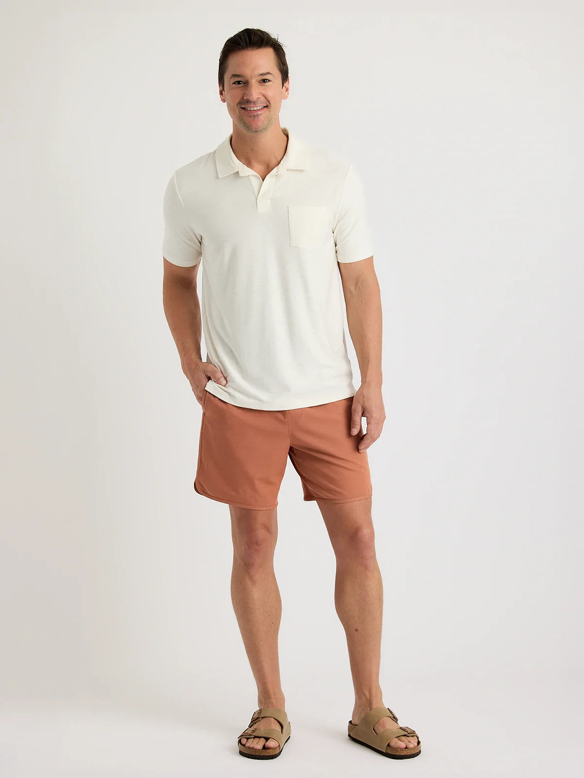 Men's Bamboo Slub Polo II - Sea Salt