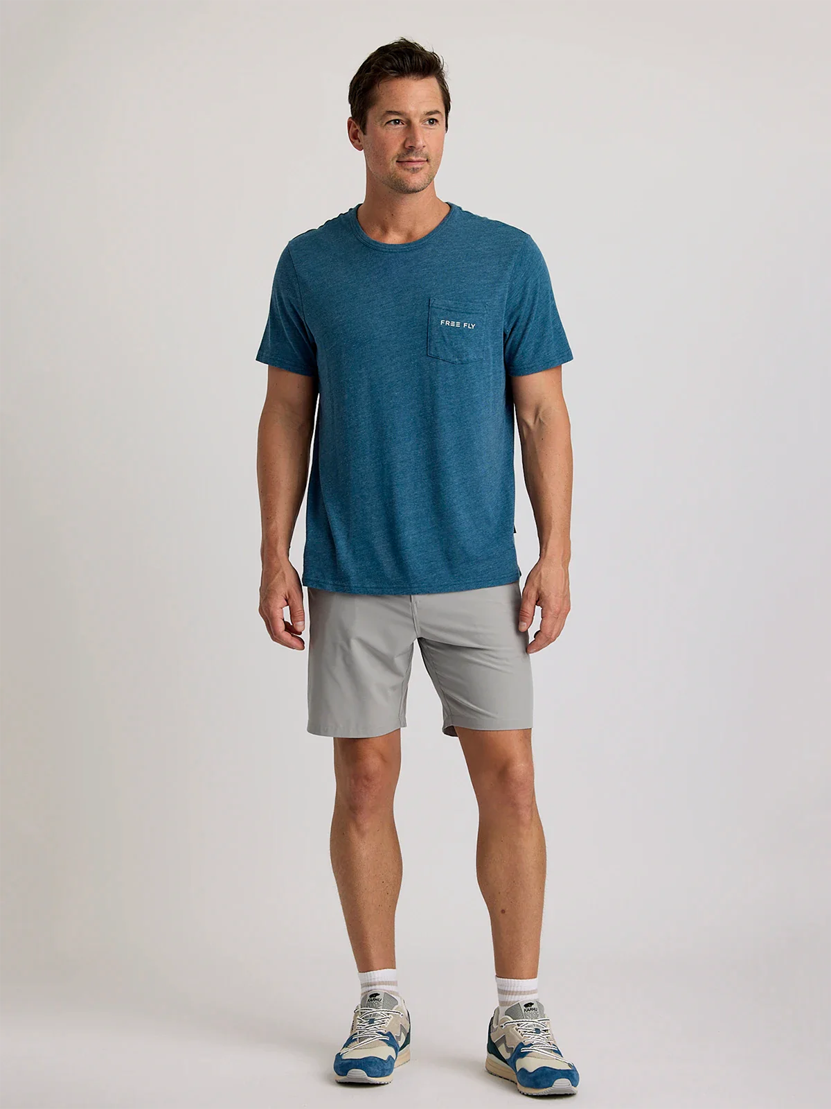 Salt & Sun Pocket Tee - Heather Legion Blue