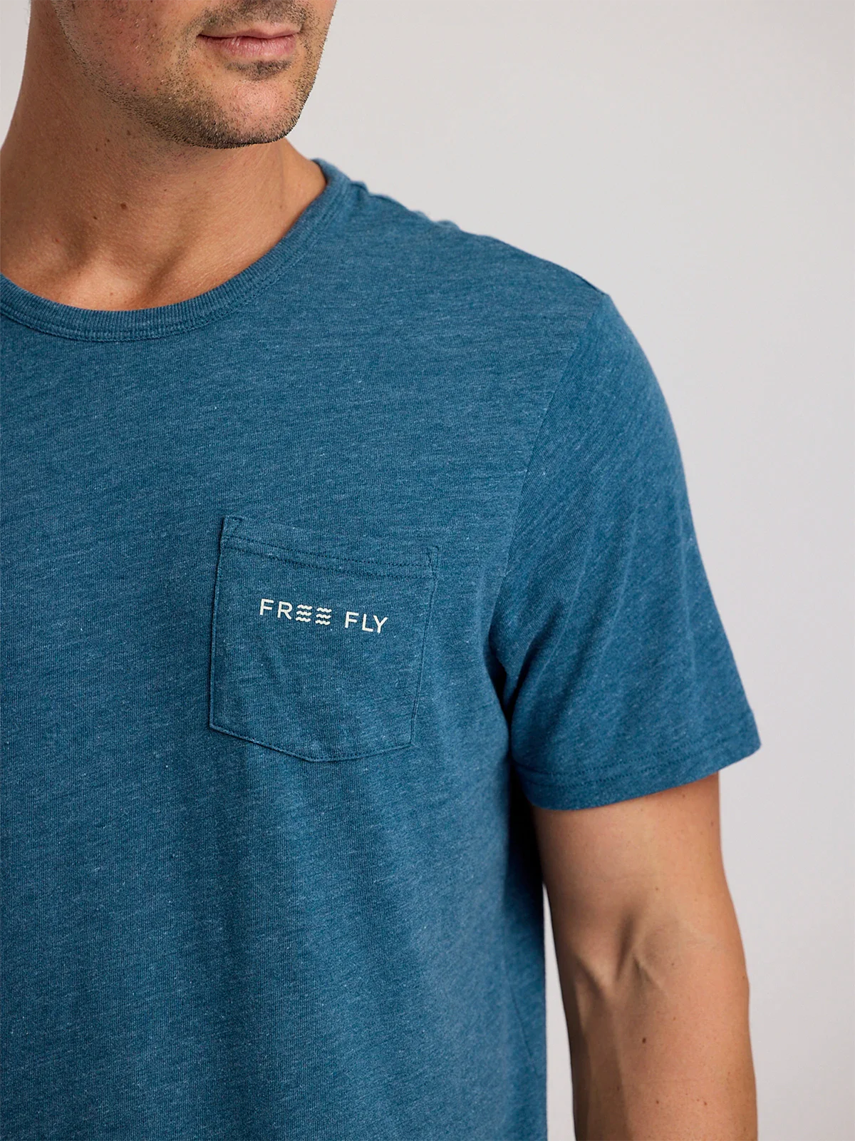 Salt & Sun Pocket Tee - Heather Legion Blue