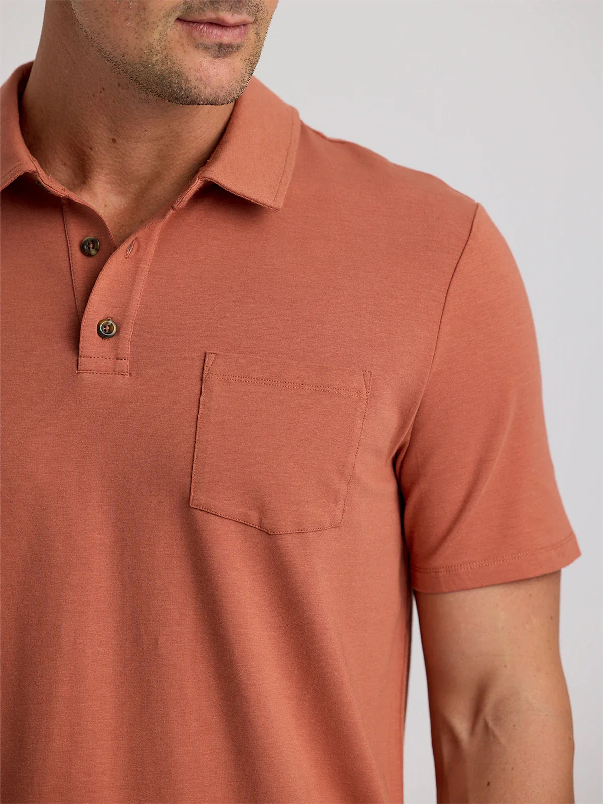 Men's Bamboo Current Polo - Redwood
