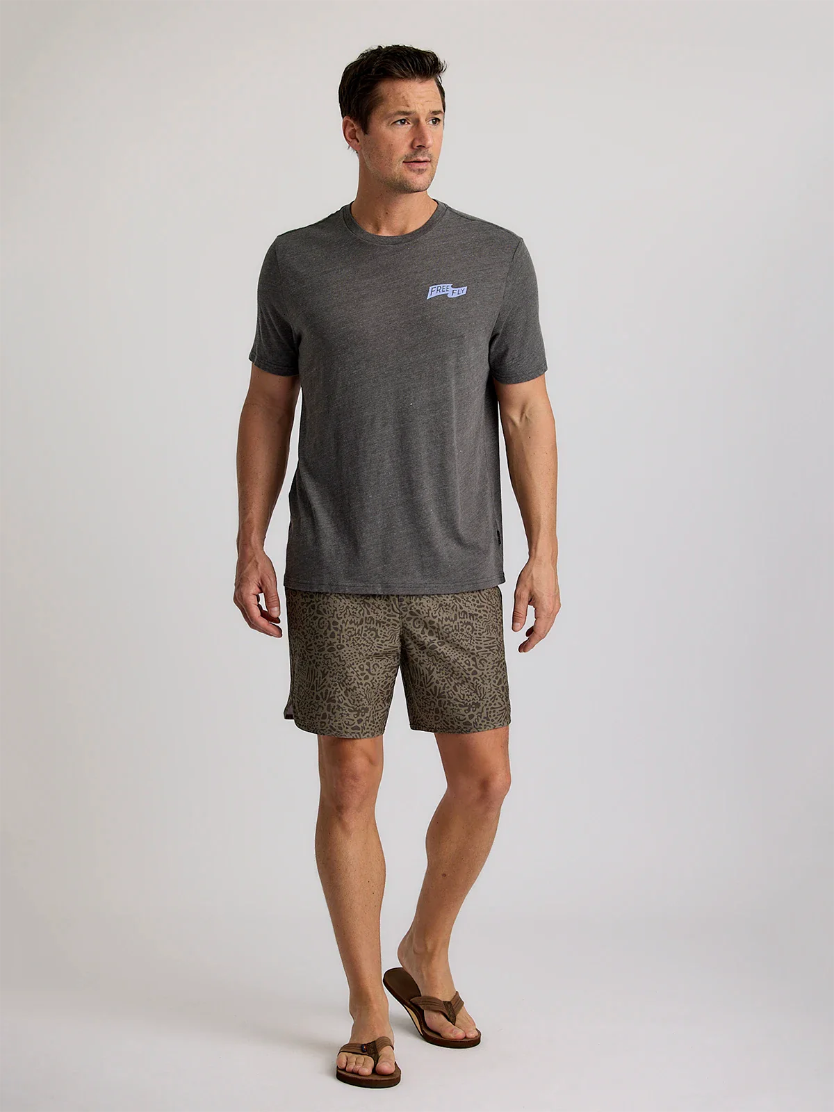 First & Last Tee - Heather Black Sand