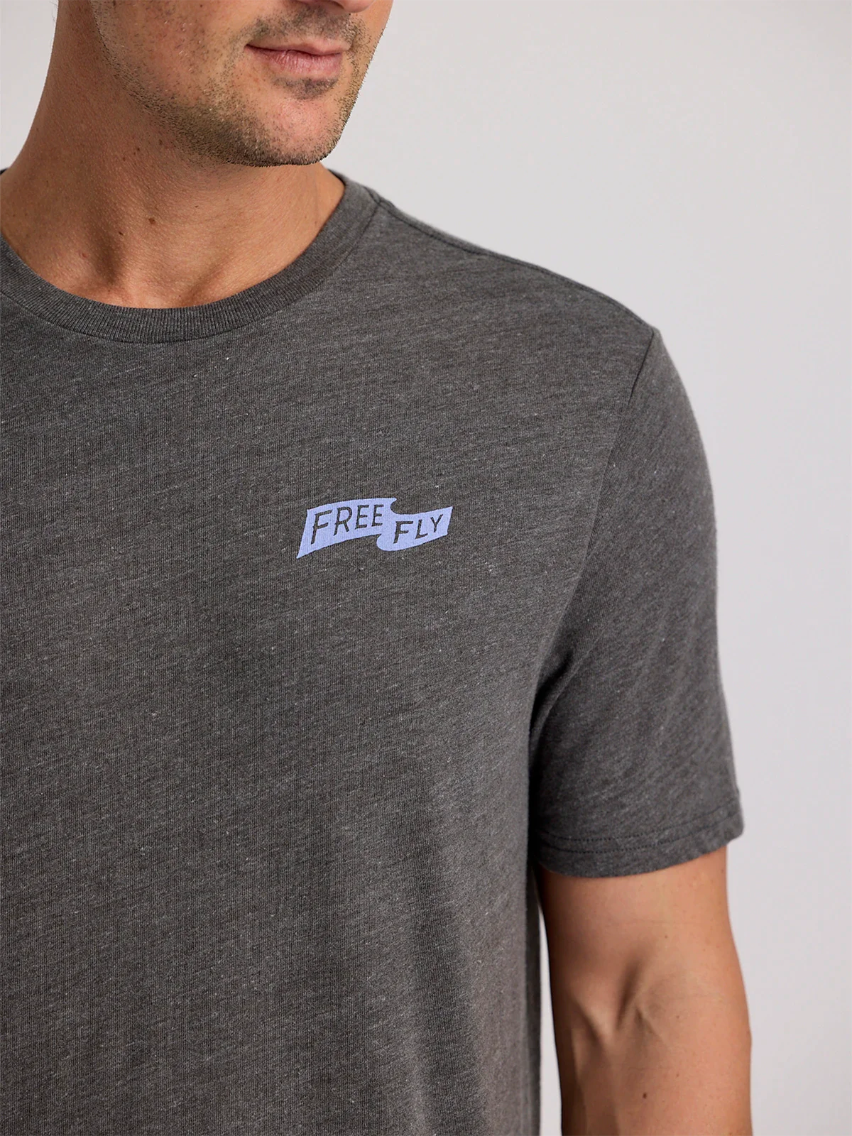 First & Last Tee - Heather Black Sand