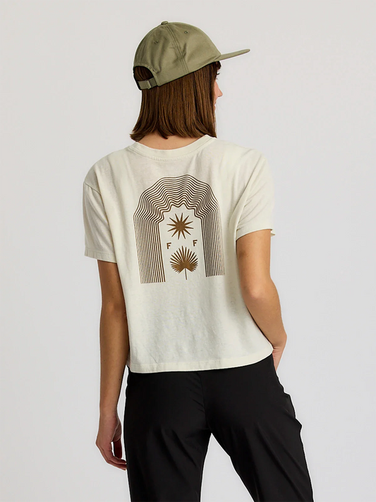 Women's Fan Palm Tee - Heather Birch