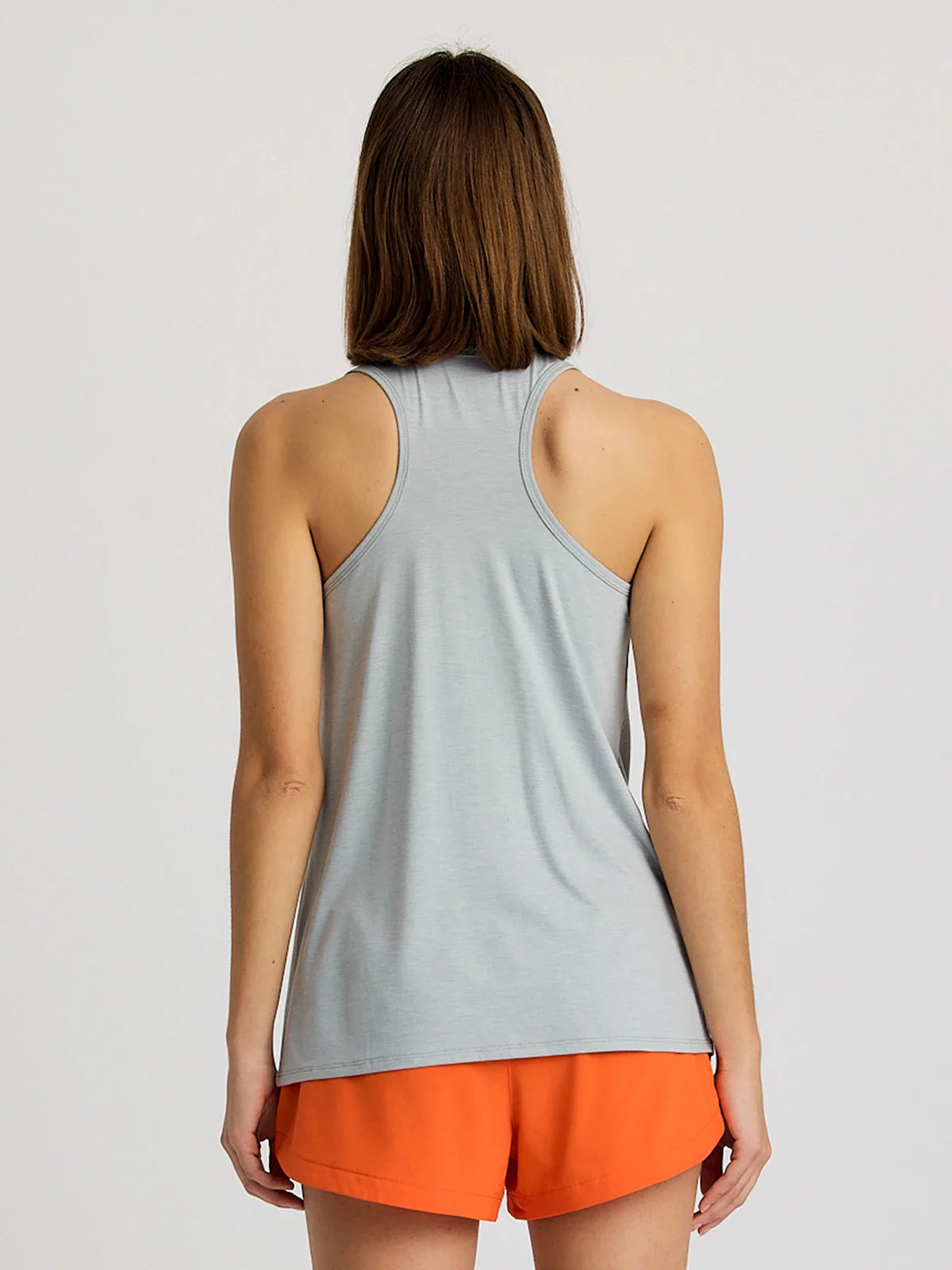Women's Bamboo Motion Racerback Tank - Heather Aspen Grey