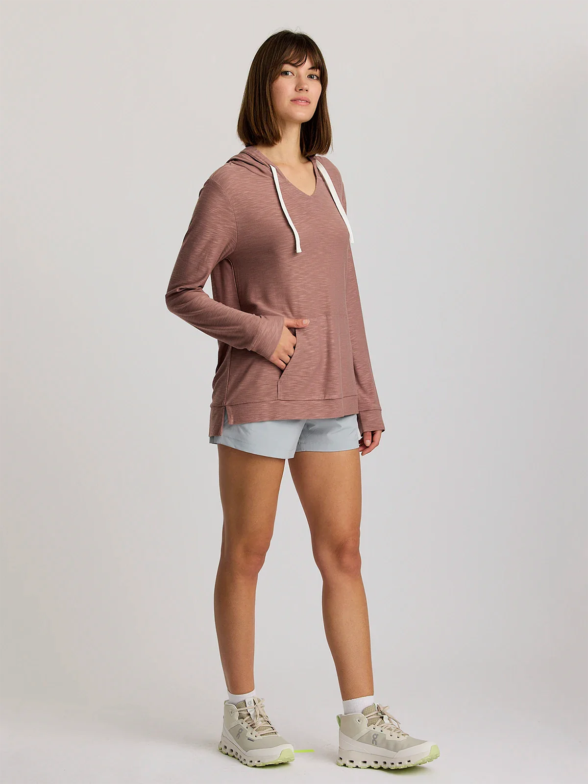 Women's Bamboo Slub Hoodie - Fig