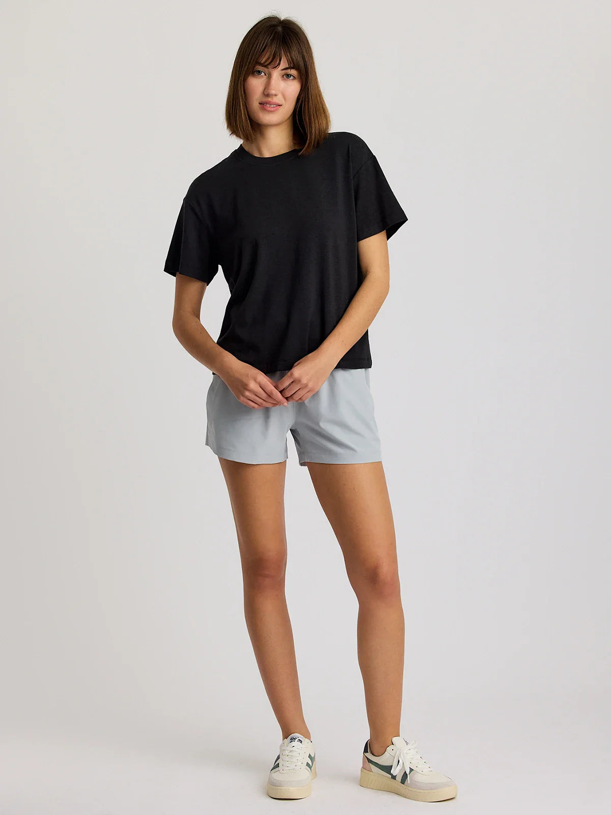 Women's Bamboo Current Boxy Tee - Black