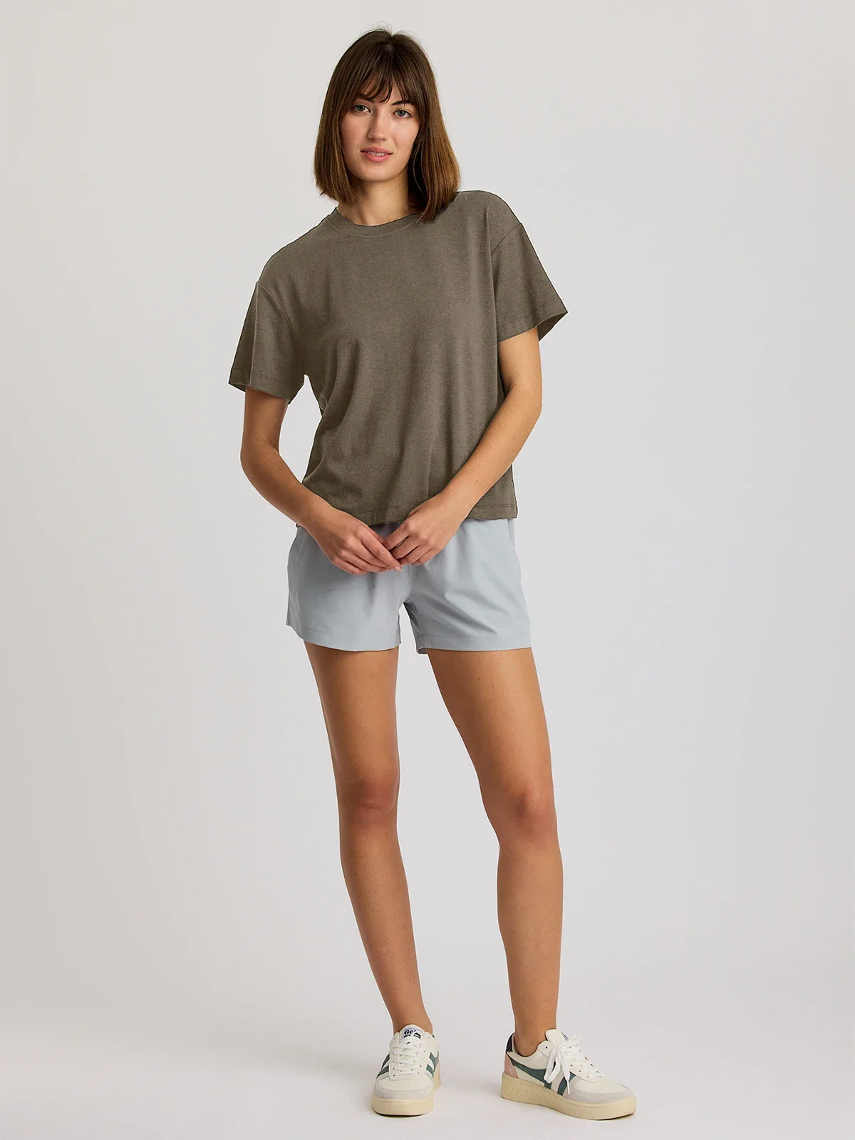 Women's Bamboo Current Boxy Tee - Fatigue