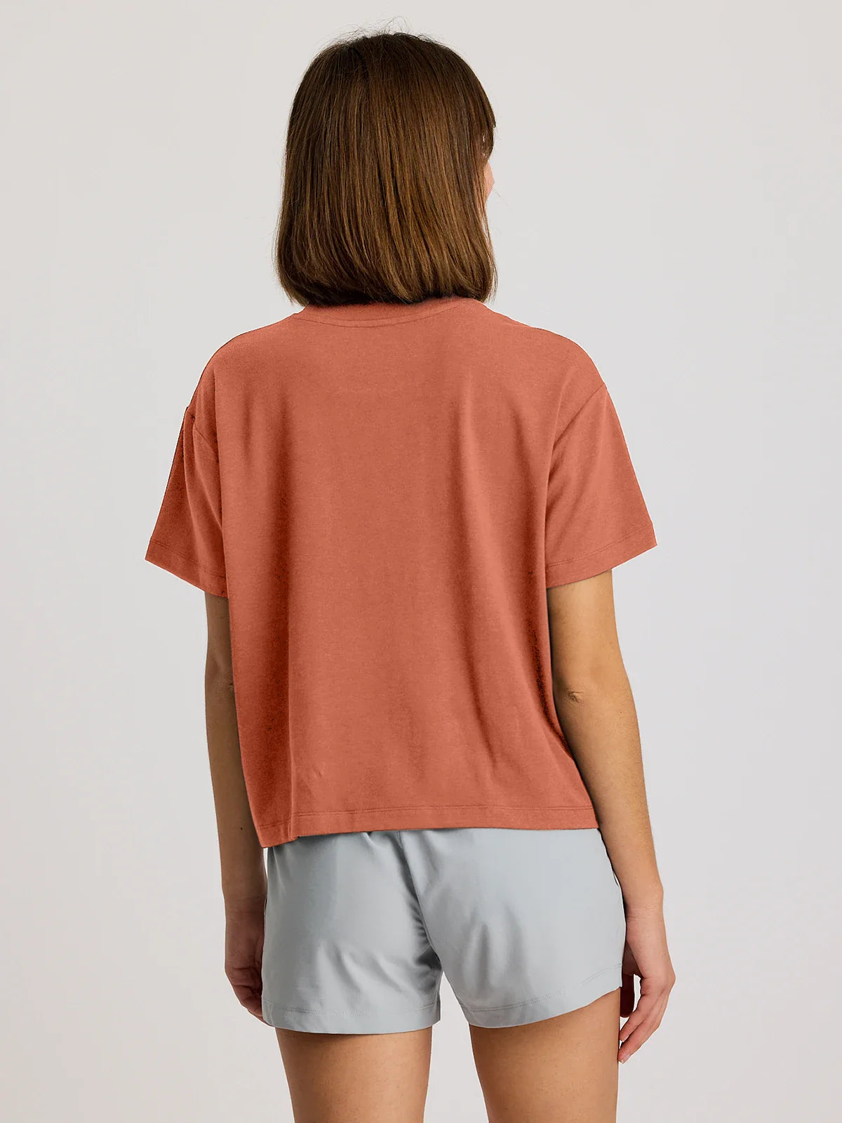 Women's Bamboo Current Boxy Tee - Redwood