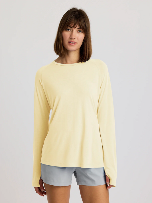 Women's Bamboo Lightweight Long Sleeve II - Washed Citrus