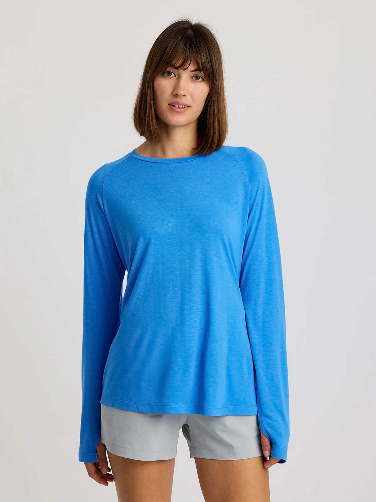 Women's Bamboo Lightweight Long Sleeve II - Surf Blue