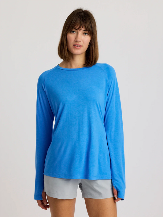 Women's Bamboo Lightweight Long Sleeve II - Surf Blue