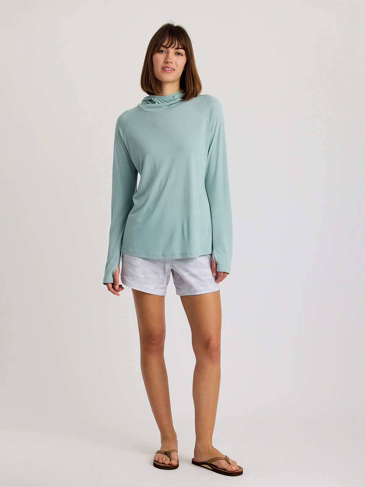 Women's Bamboo Lightweight Hoodie II - Ocean Mist