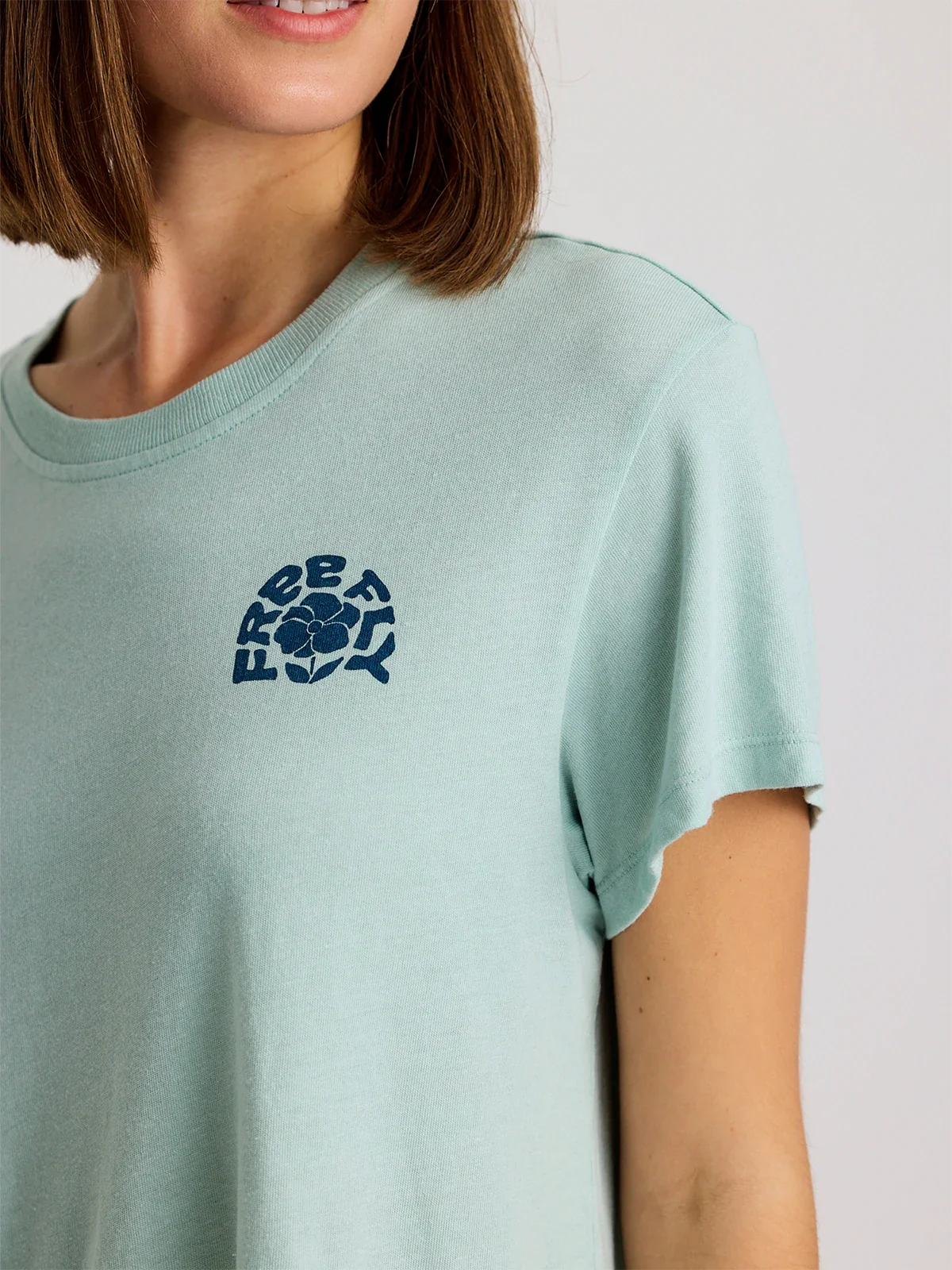 Women's Poppy Tee - Heather Ocean Mist