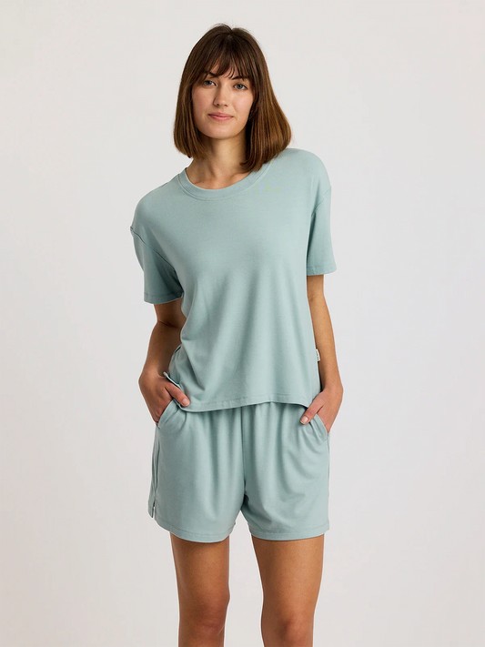 Women's Bamboo Flex Sunday Tee - Ocean Mist