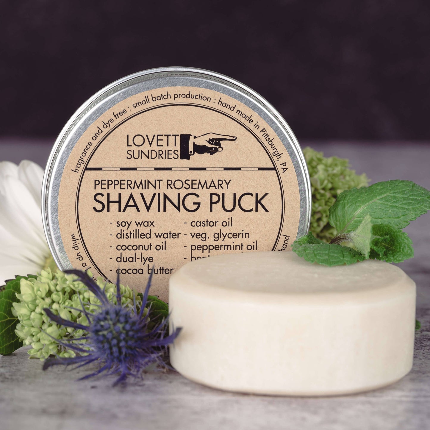 Lovett Sundries - Shaving Puck: Regular / Unscented