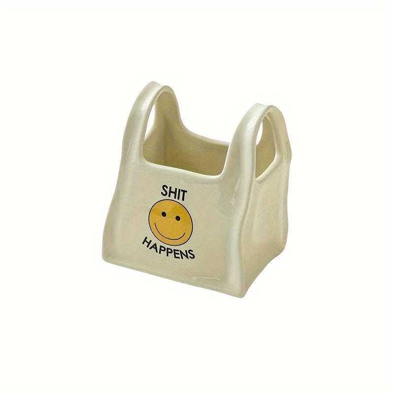 Ceramic Tote Bag Design Desk Organizer - M2DC