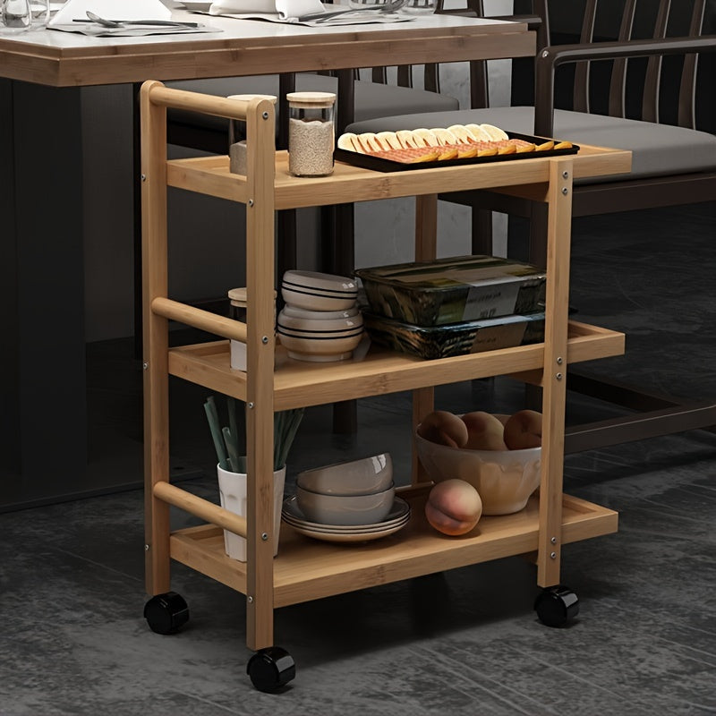 Bamboo Kitchen Storage Cart - M3NK