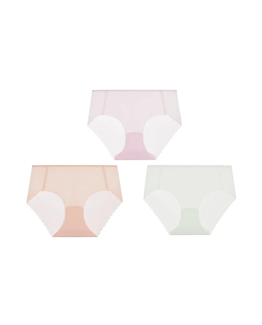 Aimer 3 Packs Seamless Mid-rise Boyshorts