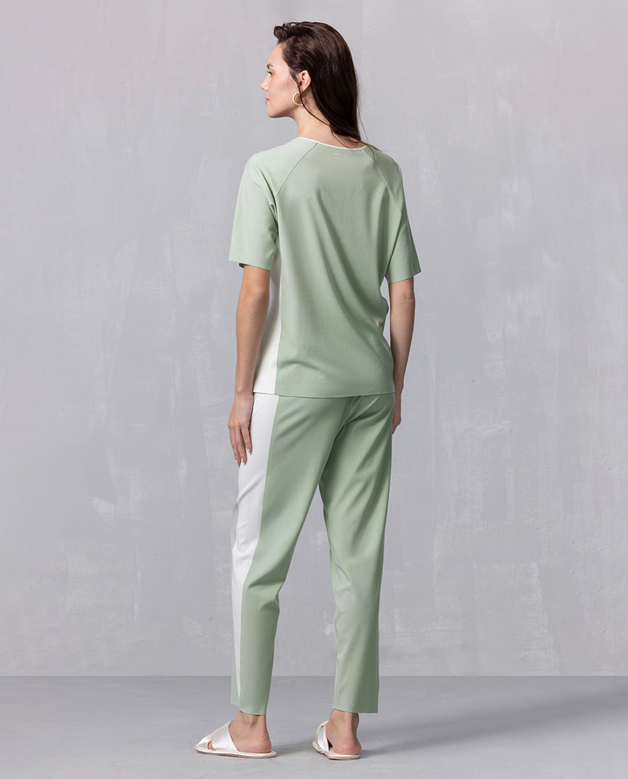 Aimer Short-sleeve Algae Sleepwear Set