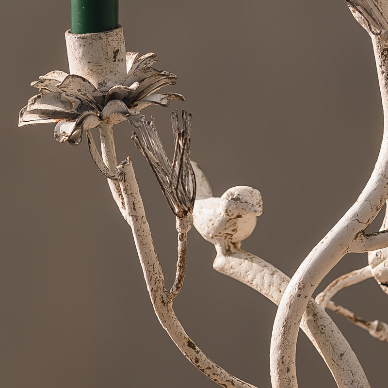 Rustic French Vintage Iron Candlestick Holders - YU9B