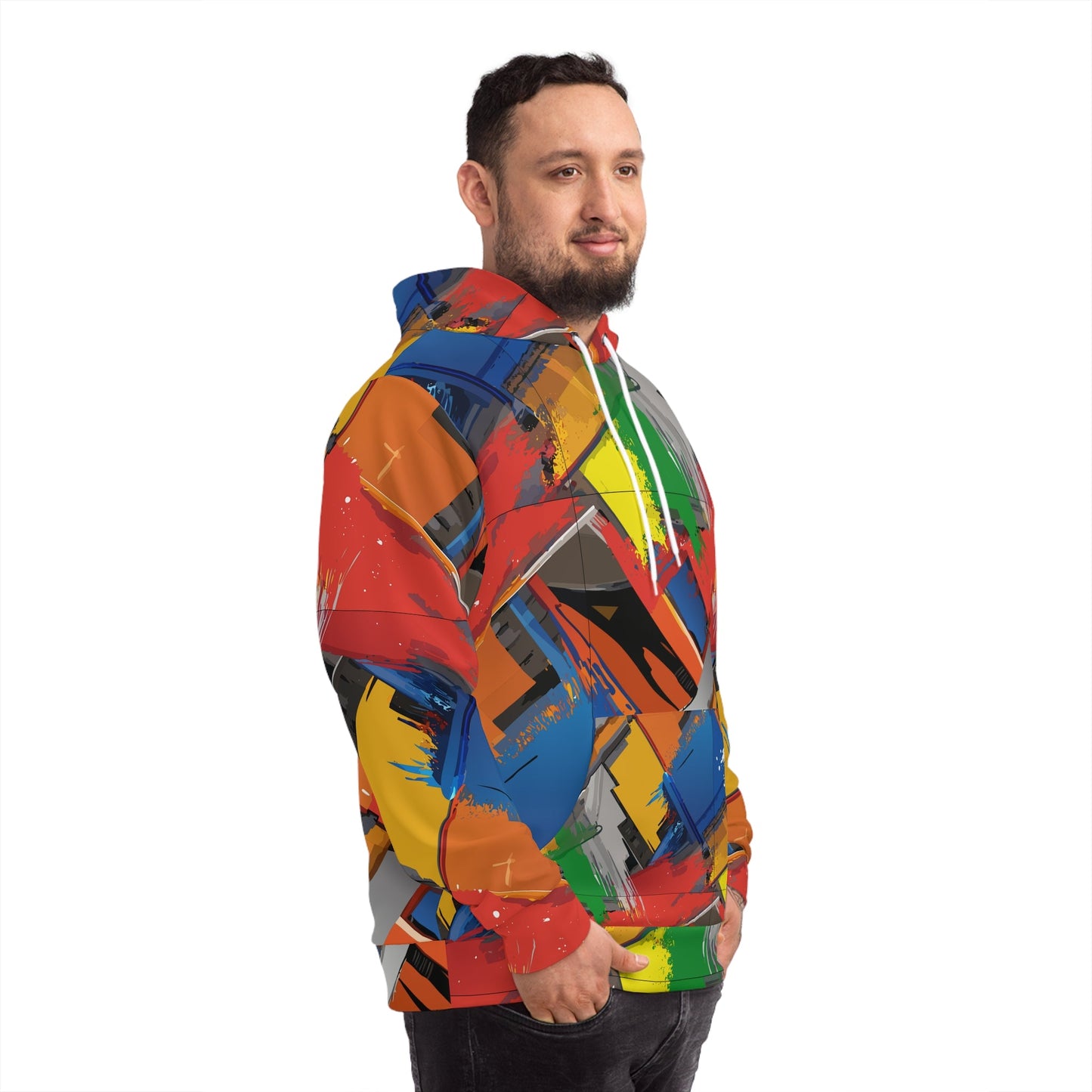 Primary Palette Splash AOP Hoodie – Bold Abstract Art Streetwear