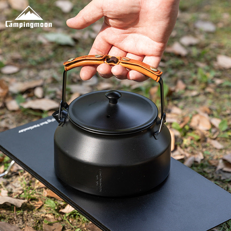Campingmoon SW-PT / PT-67 Leather Sheath Cover Portable Lightweight Kettle Handle For Outdoor Camping Cookware Kettle Heat Resistant Anti-Scadling Handle Cover
