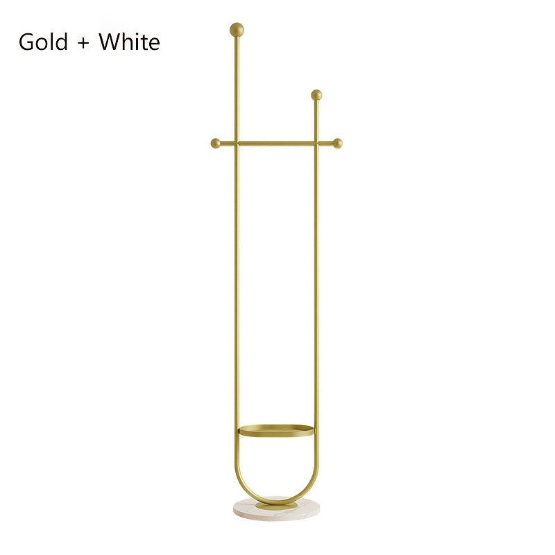 Elegant Metal Coat Rack with Shelf-P14I