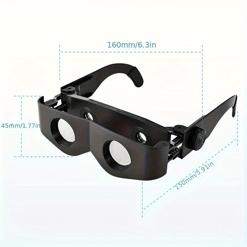 Black PP Fishing Glasses with Adjustable Magnifying Lens - TJR5M8B