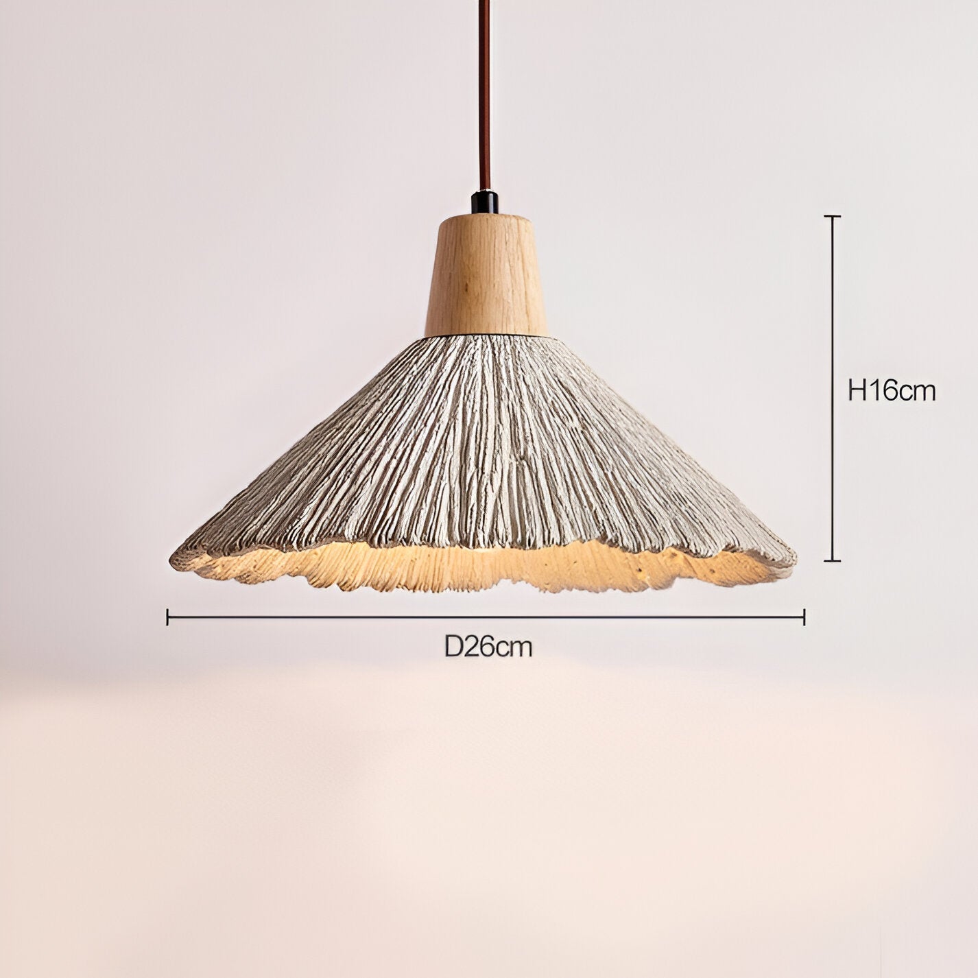 Cream Wabi-Sabi Cement Pendant Light With E27 LED Light