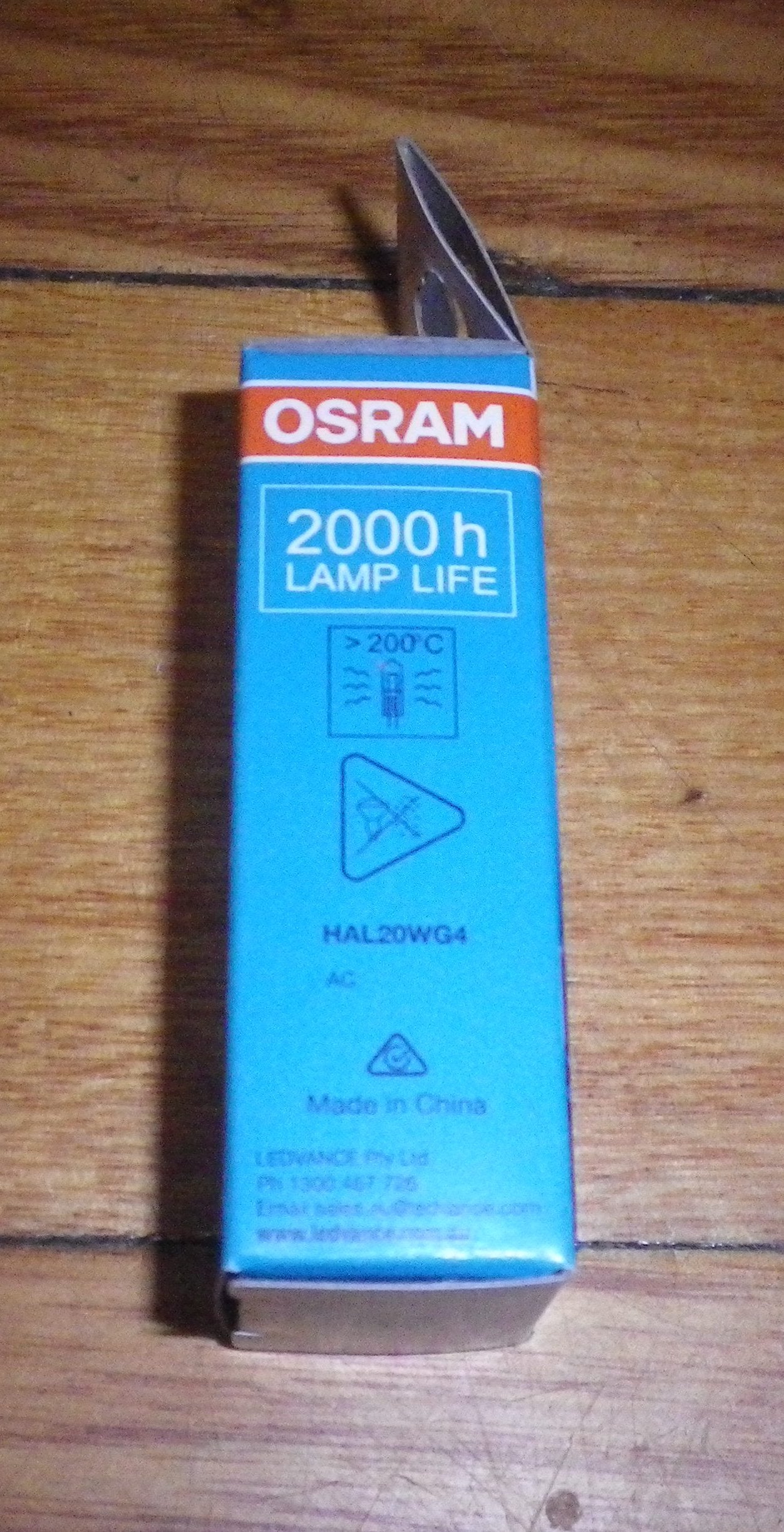 Osram 20Watt 12Volt Halogen Wedge Globe with G4 Base - Part # 276964