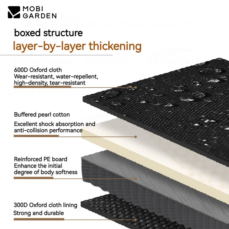 MOBI GARDEN Ground Nail Storage Bag Portable Multi-function 5L Large Space One Second Switch Four Layer Camping Outdoor Partition Box Wear-resistant