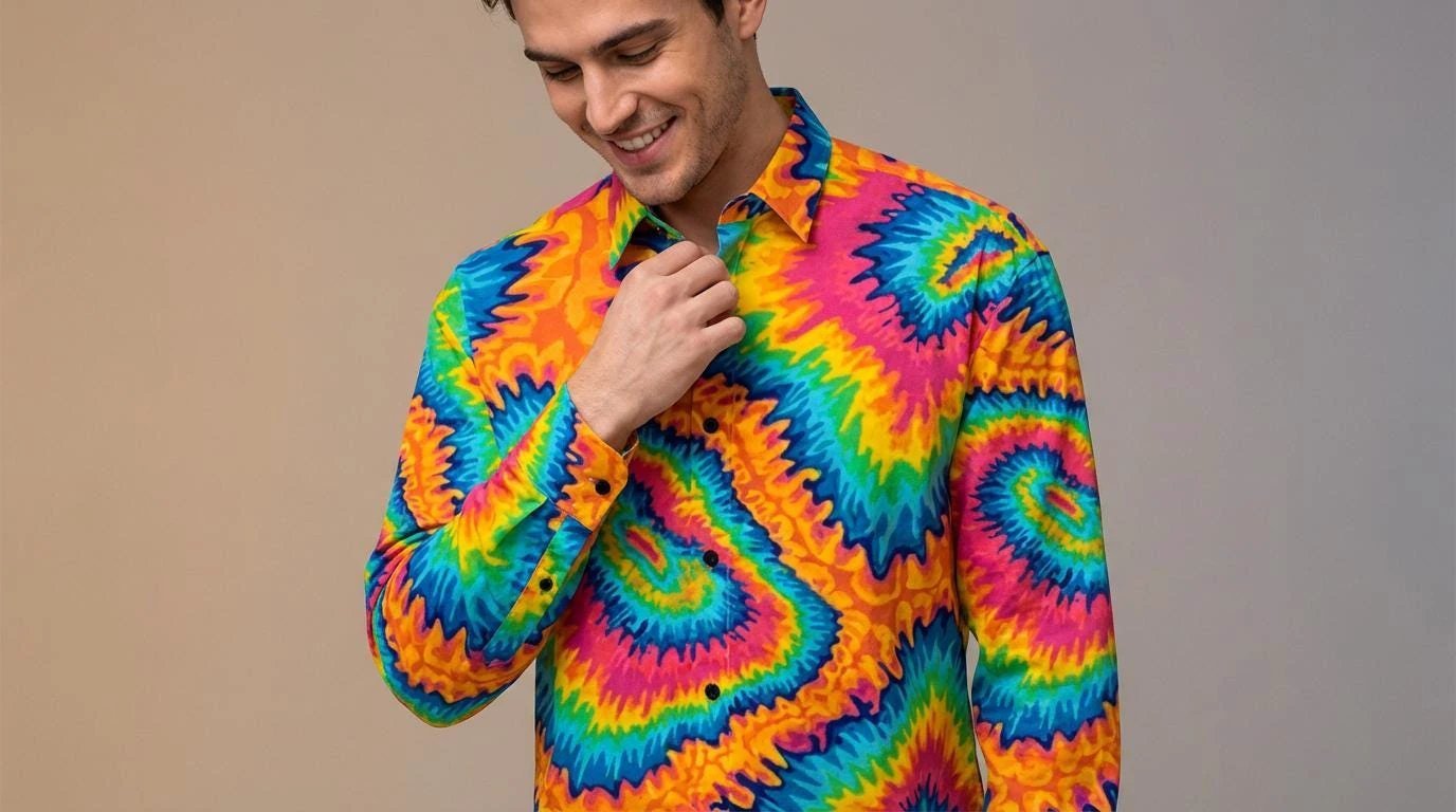 Psychedelic Rainbow Spiral Tie-Dye Shirt