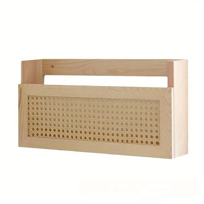 Rustic Wall-Mounted Pine Storage Shelf for The Living Room - XL2M