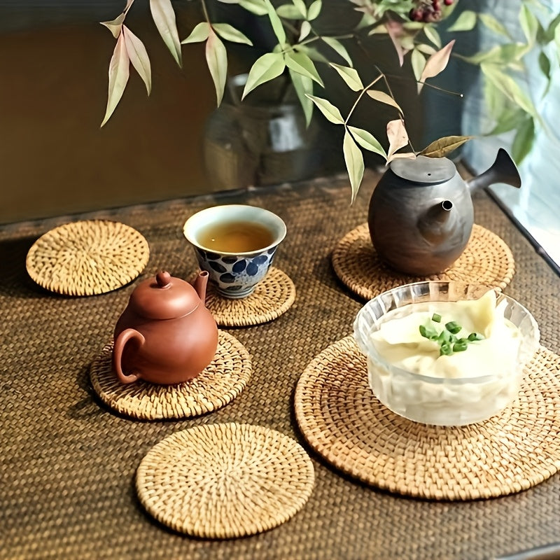 Handmade Rattan Coasters - H3NJ