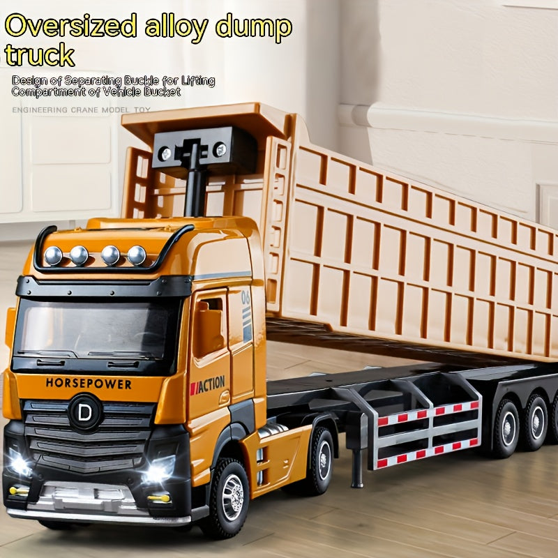 Extra-Large Alloy Construction Truck Toy, Yellow TJR6L7P