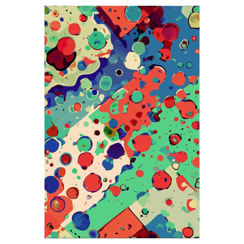 Bubble Bloom Abstract Art Print — Custom-Sized Museum-Grade Giclée, Multicolor Circle Pop Wall Art
