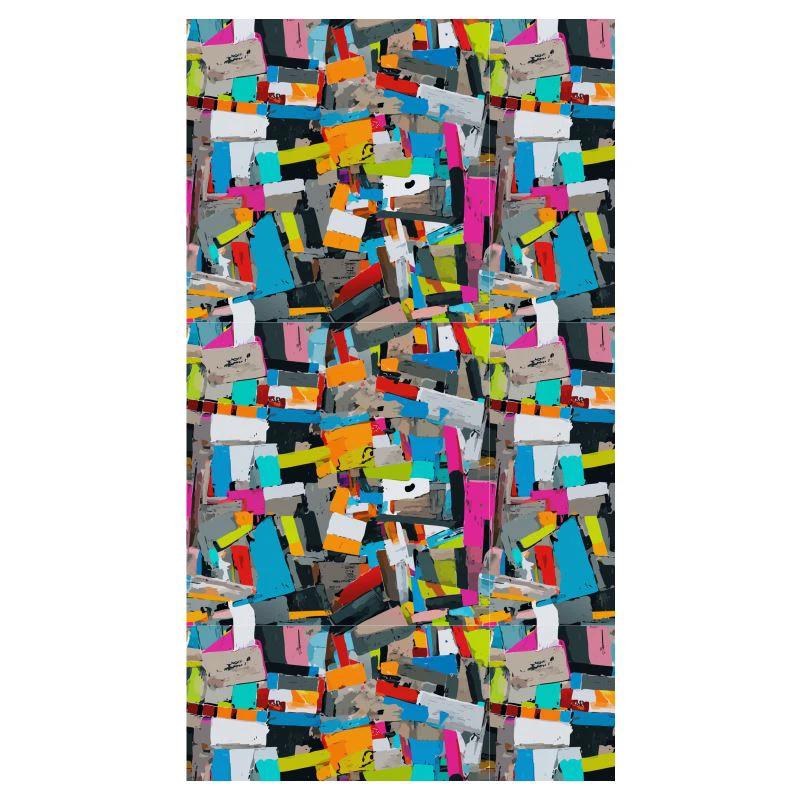 Paint Pile Premium AOP Baseball Cap | Handmade 6-Panel Designer Streetwear Hat — Neon Abstract Painted Collage Print, Curved Peak