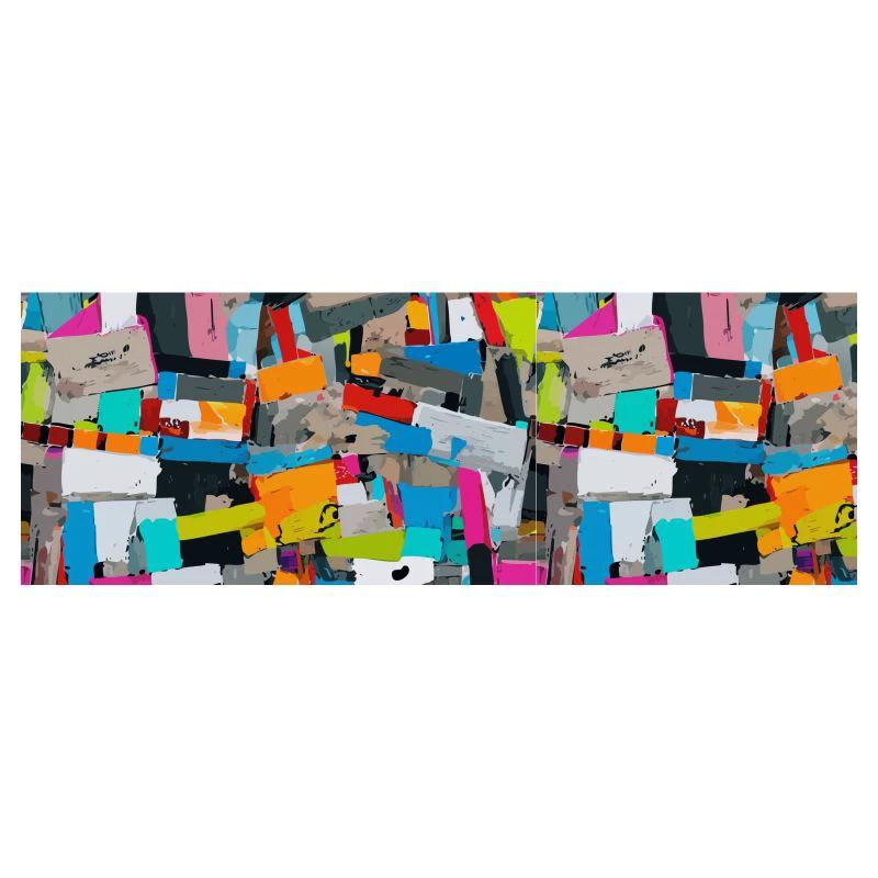 Paint Pile Premium AOP Baseball Cap | Handmade 6-Panel Designer Streetwear Hat — Neon Abstract Painted Collage Print, Curved Peak