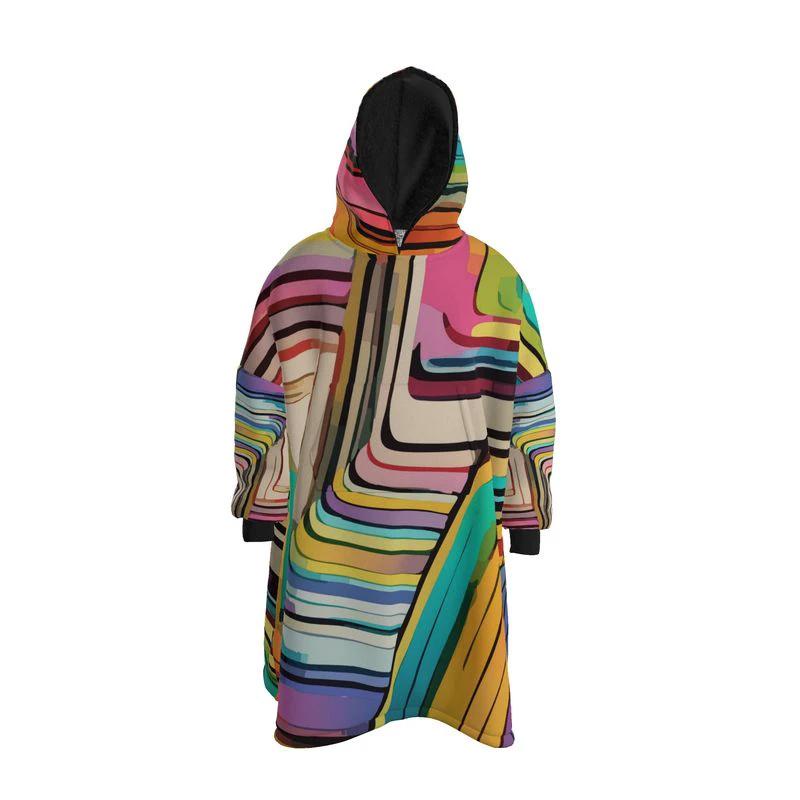 Hoodie Blanket – Laffy Taffy Wrapper All-Over Print | Wearable Art, Oversized Sherpa Fleece, All Gender