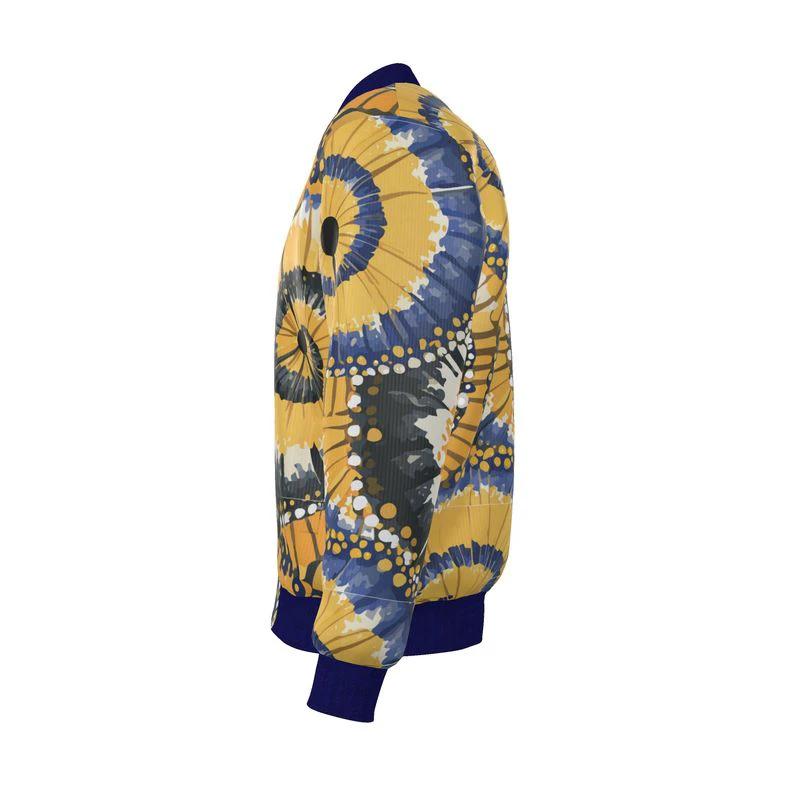 Jellyfish Bloom Reversible Silk Bomber | Abstract Art Jacket