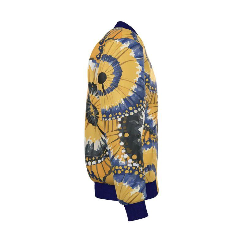 Jellyfish Bloom Reversible Silk Bomber | Abstract Art Jacket
