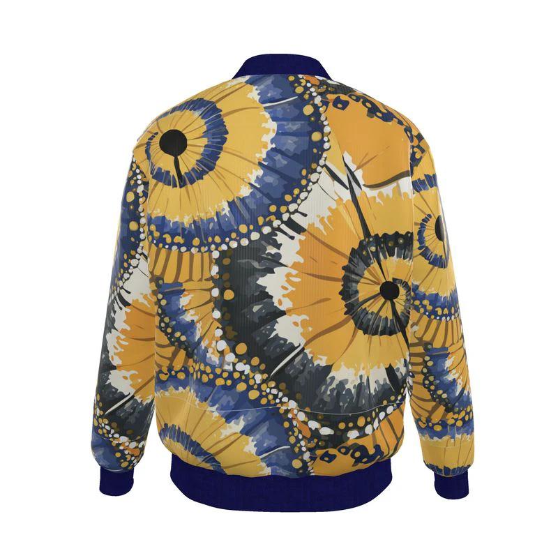 Jellyfish Bloom Reversible Silk Bomber | Abstract Art Jacket