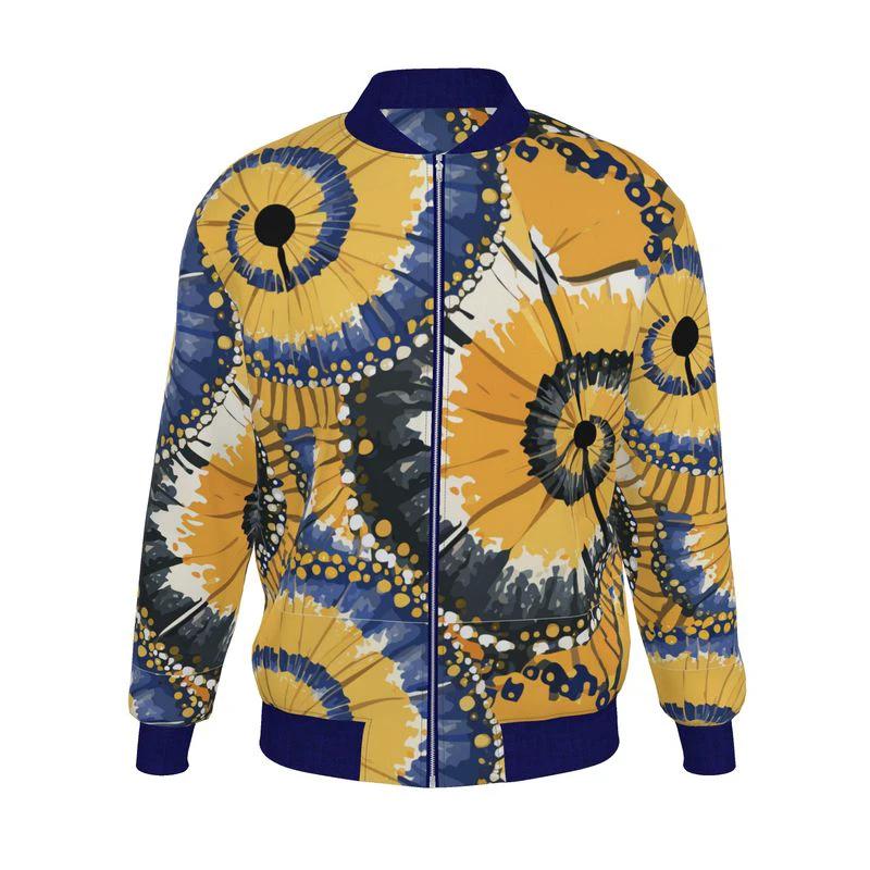 Jellyfish Bloom Reversible Silk Bomber | Abstract Art Jacket